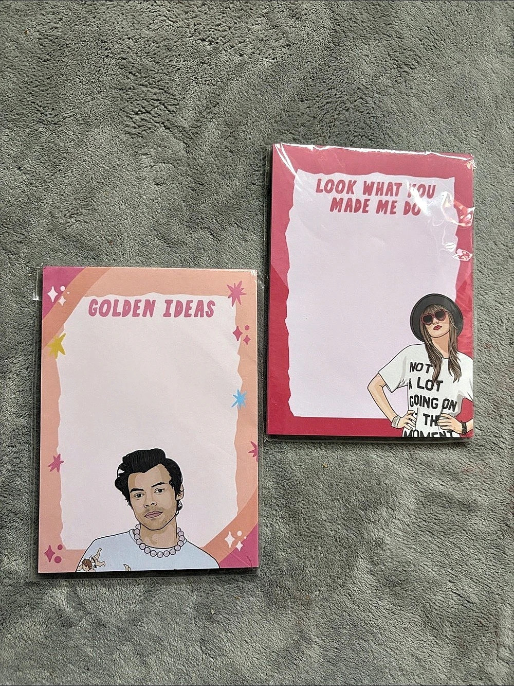 Taylor swift and harry styles notepads